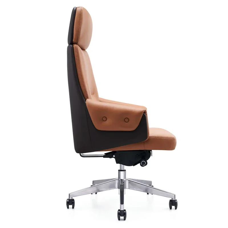 High Quality Leather Executive Office Chairs White And Orange Swivel Chair Office Chair Executive