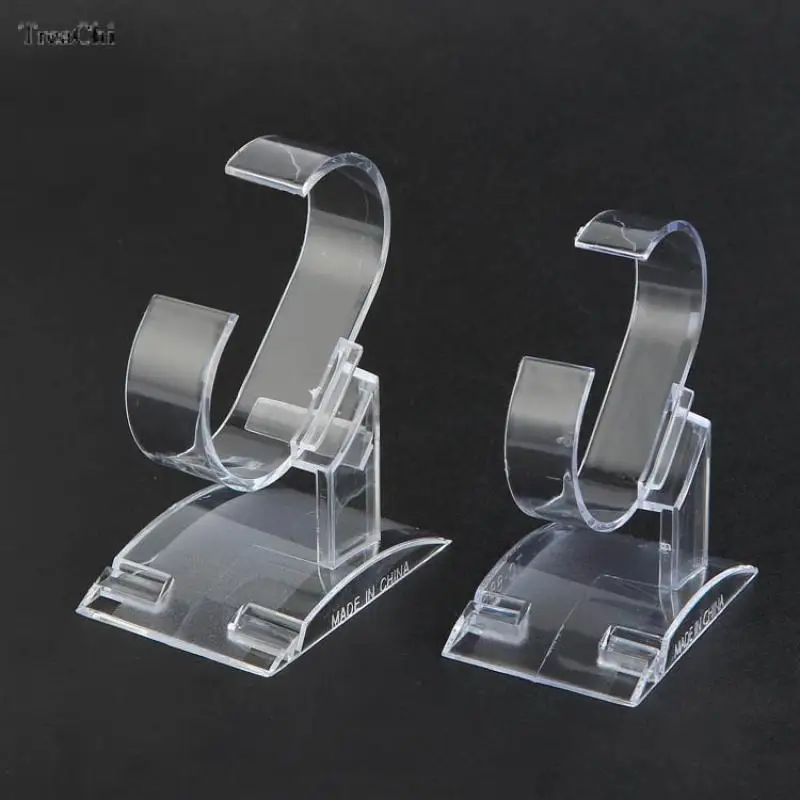 

10Pcs/lot Acrylic Watch Display Stand Bracelet Bracelet Display Stand Transparent Rotating Watch Stand