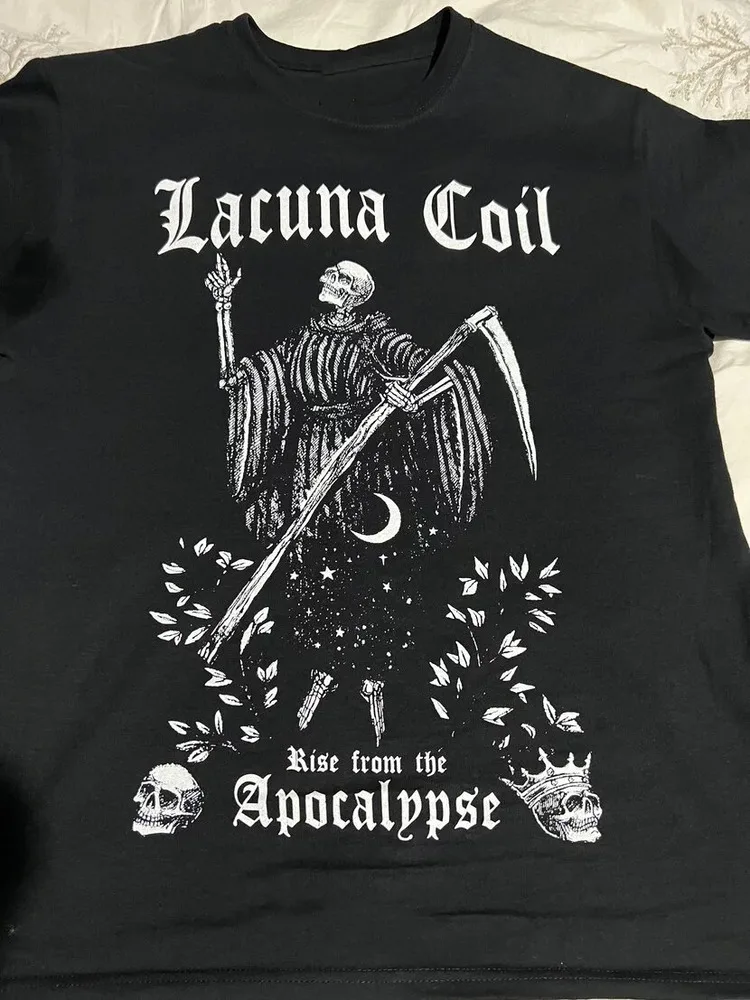 Lacuna Coil European Summer Tour Black T-Shirt Cotton S-234XL  High Quality 100%Cotton Short Sleeve