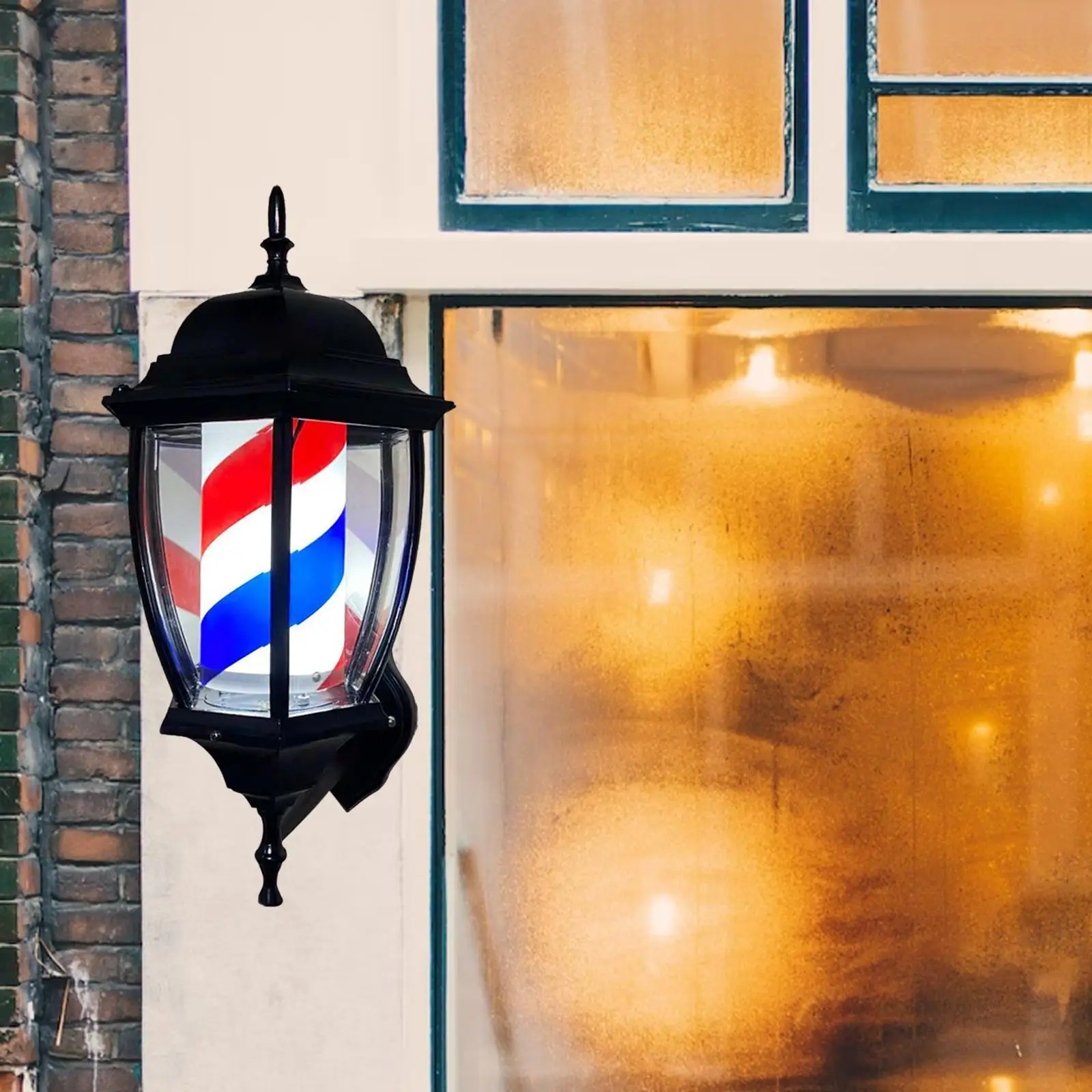 

Barber Pole eu Adapter Rotating Rainproof Novelty Lighting Save Salon Open Signs Stripes Red Blue White