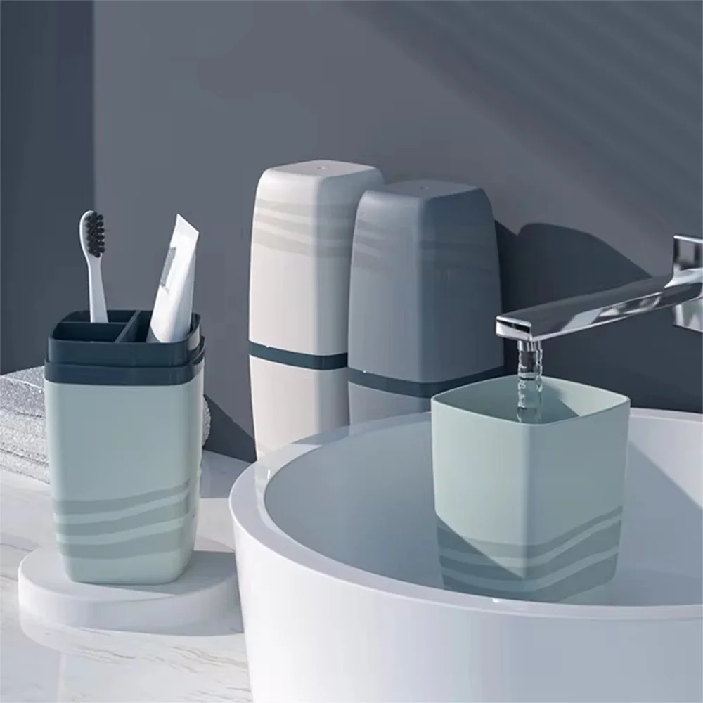 Portable Wash Cup Toothbrush Cup Mouthwash Cup Toothbrush Cup Household Set Tooth Cylinder Cup Toothbrush Toothpaste Storage Box