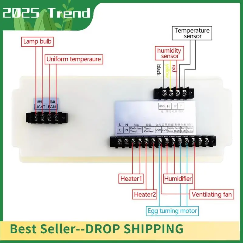 

Digital Heat Thermostat Incubator Thermostat 5 Modes Digital Temperature Humidity Incubator Controller AC110V-220V