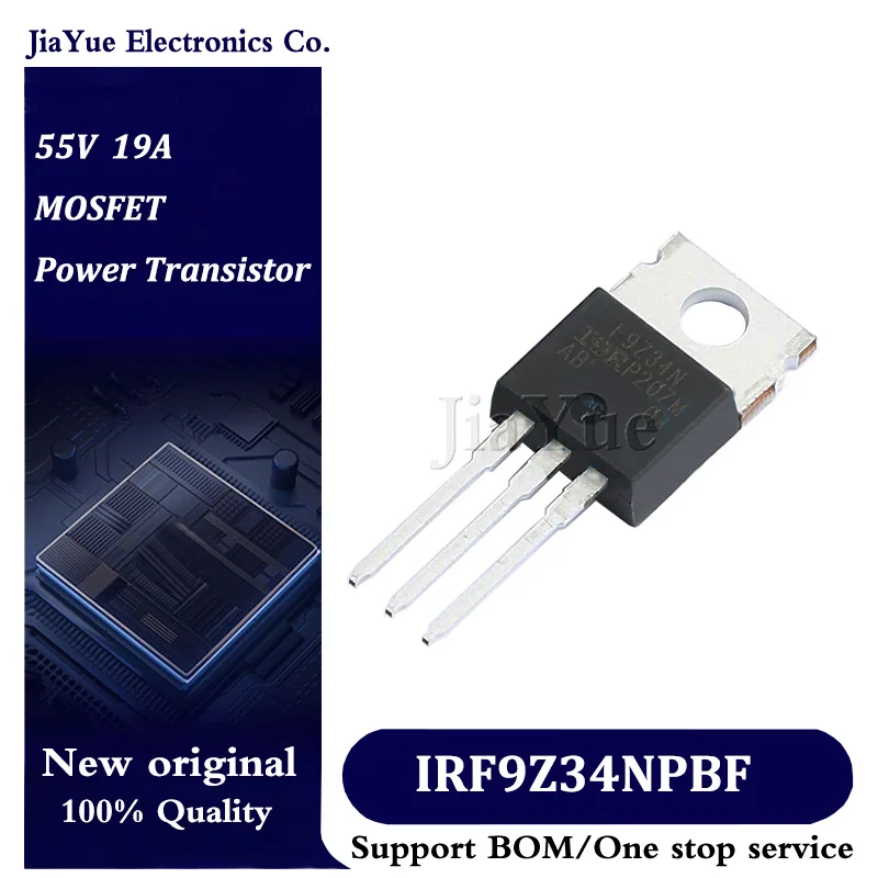 5pcs/lot 100% New Original Chips IRF9Z34NPBF TO-220AB 55V 19A MOSFET Field effect tube Power Transistor IRF9Z34NPbF