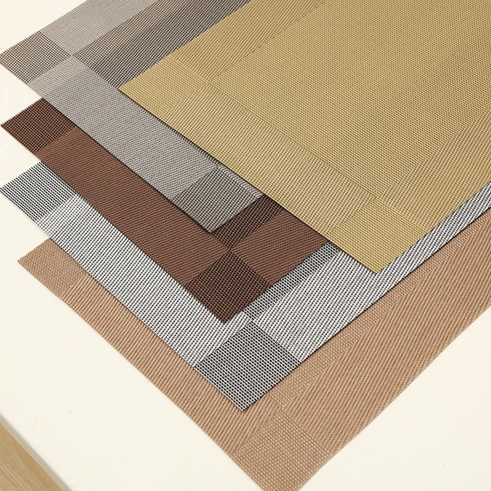 

Household Simple PVC Non-Slip Insulation Table Mat European Style Plate Dishes Western Table Mat 30x135cm Diagonal Brown Color