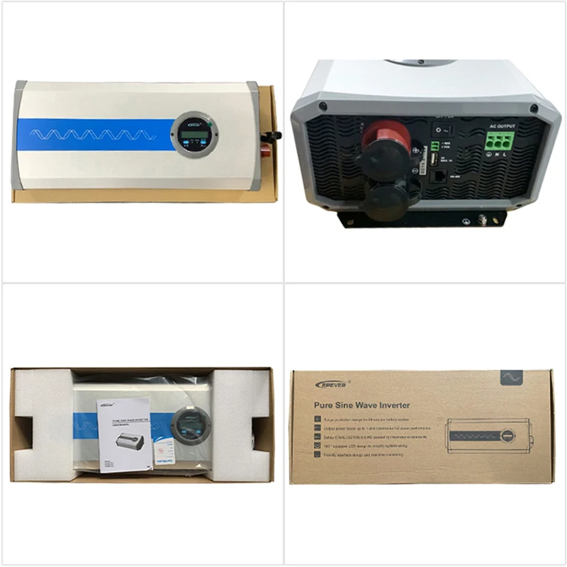 عاكس موجة جيبية نقية من EPEVER IPower-Plus عالي التردد IP3000-12-Plus(T) 12VDC إلى 220VAC 230VAC #6