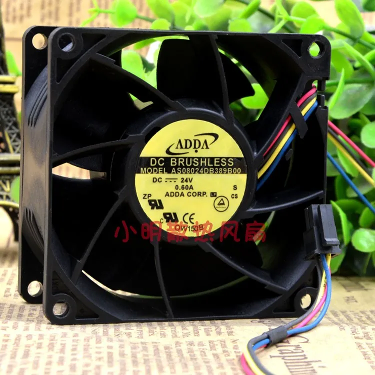 AS08024DB389B00 8038 24V 0.60A R COOLING FAN 8CM