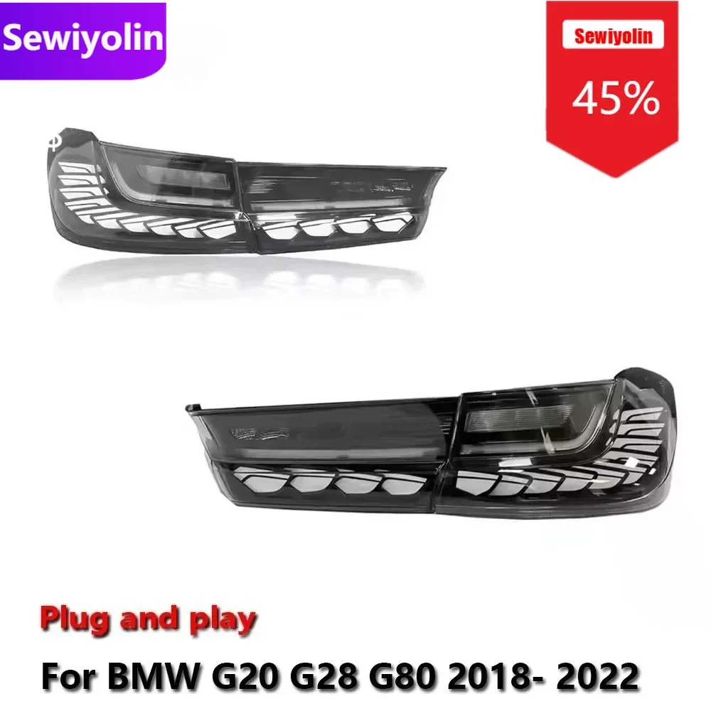 

Автомобильные светодиодные задние фонари DRL в сборе для BMW G20 G28 G80 2018-2022 Авто задние противотуманные фары DRL с тормозным указателем поворота и разъемом P