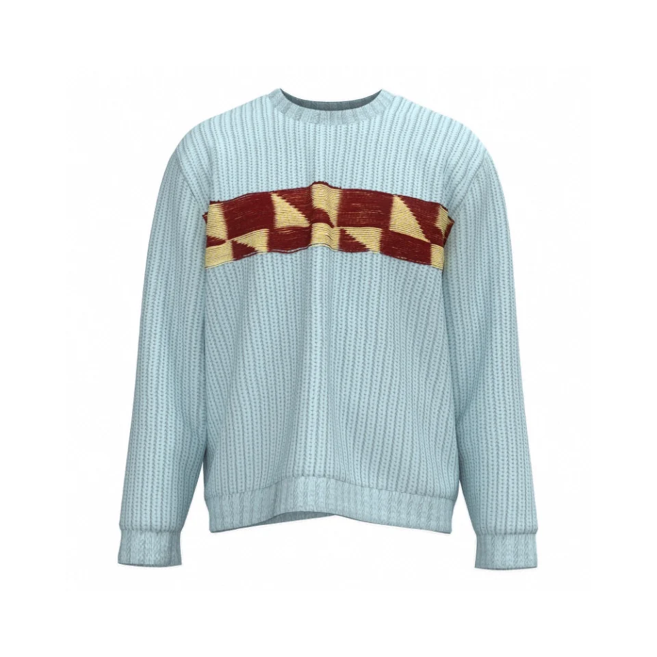 

New 2023 Men Luxury Raf Sky Blue Gentleman Classic Cotton Knit Casual Sweaters Pullover Asian Size High Drake #493