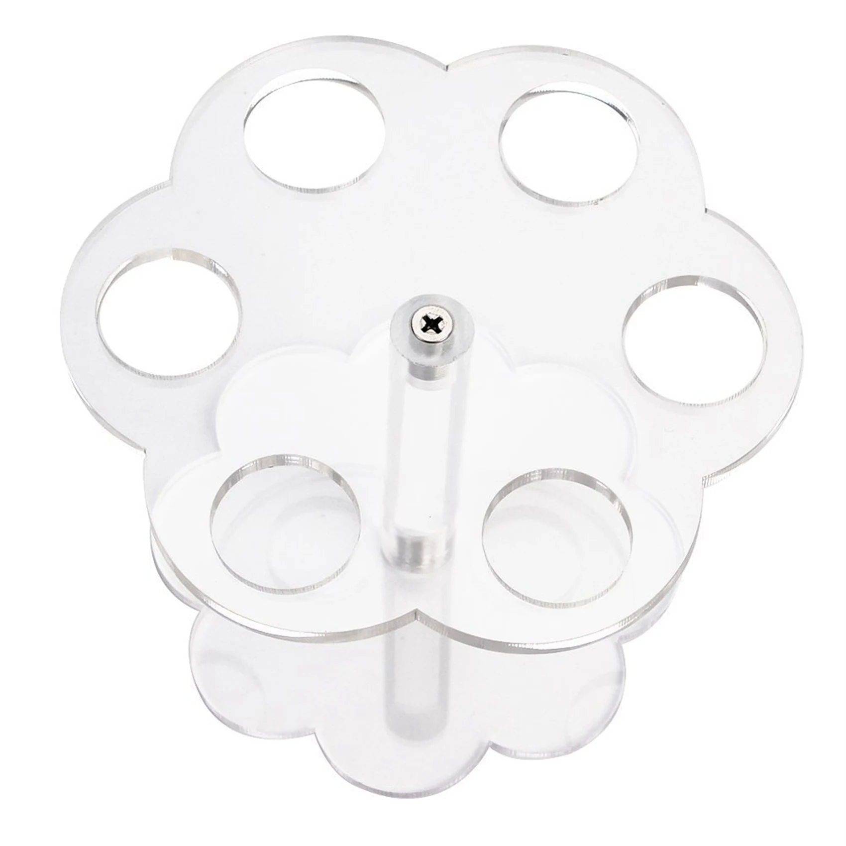 

B03C-3Pcs 6 Holes Acrylic Ice Cream Cone Stand Holder Transparent