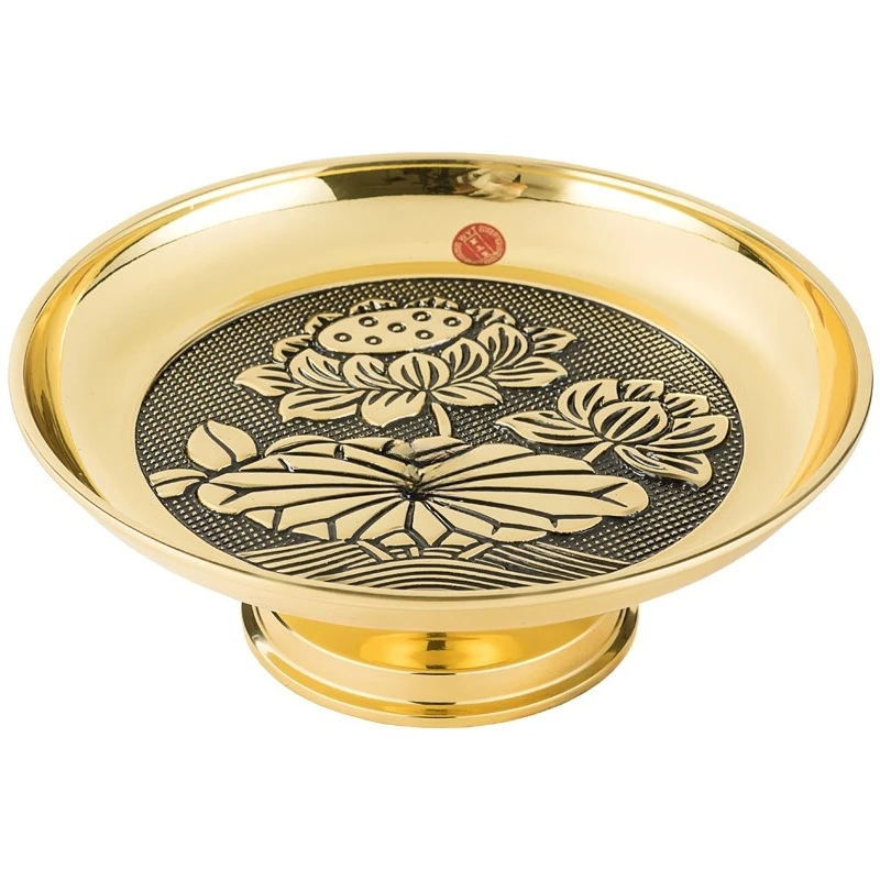 Fruit plate copper household offering alloy tribute plate, fruit plate for supplies