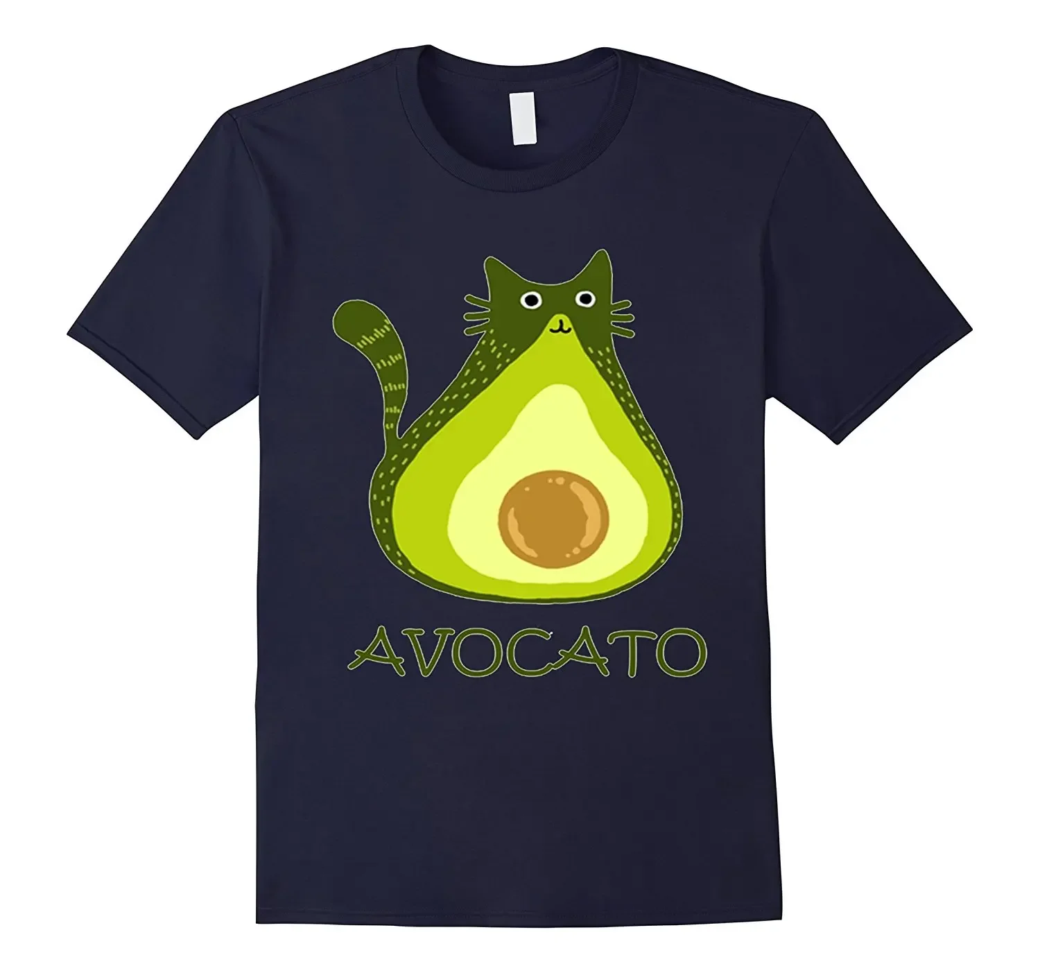 Avocato Cinco De Mayo Funny Avocado Kitty T-Shirt 100% Cotton O-Neck Summer Short Sleeve Casual Mens T-shirt Size S-3XL