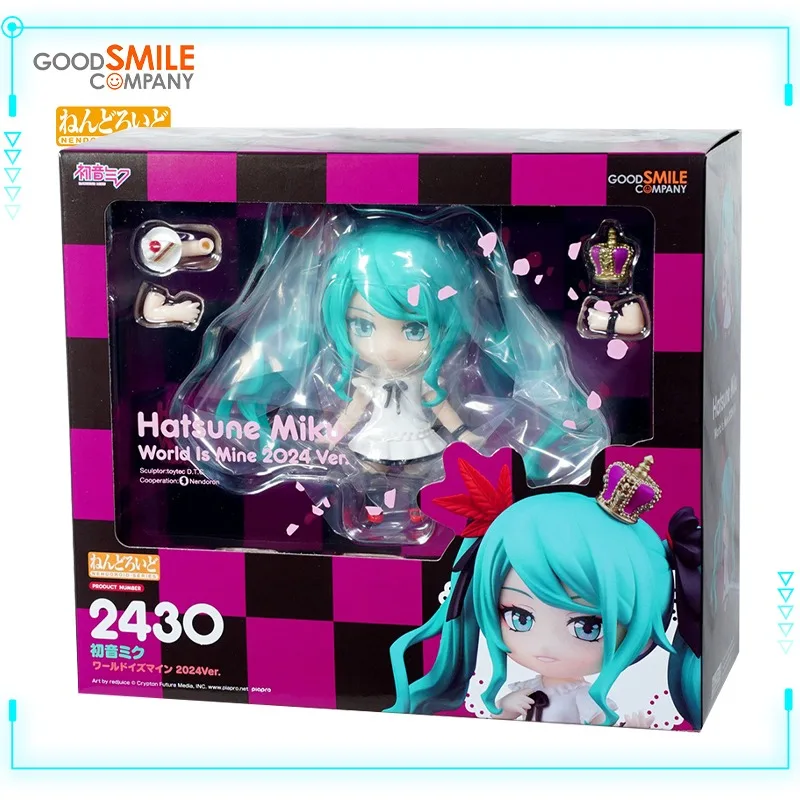 GSC Original Genuine Vocaloid Hatsune Miku Nendoroid 2430 World Is Mine 2024 Ver 10cm Kolekcje Model Zabawki Figurki akcji Prezent