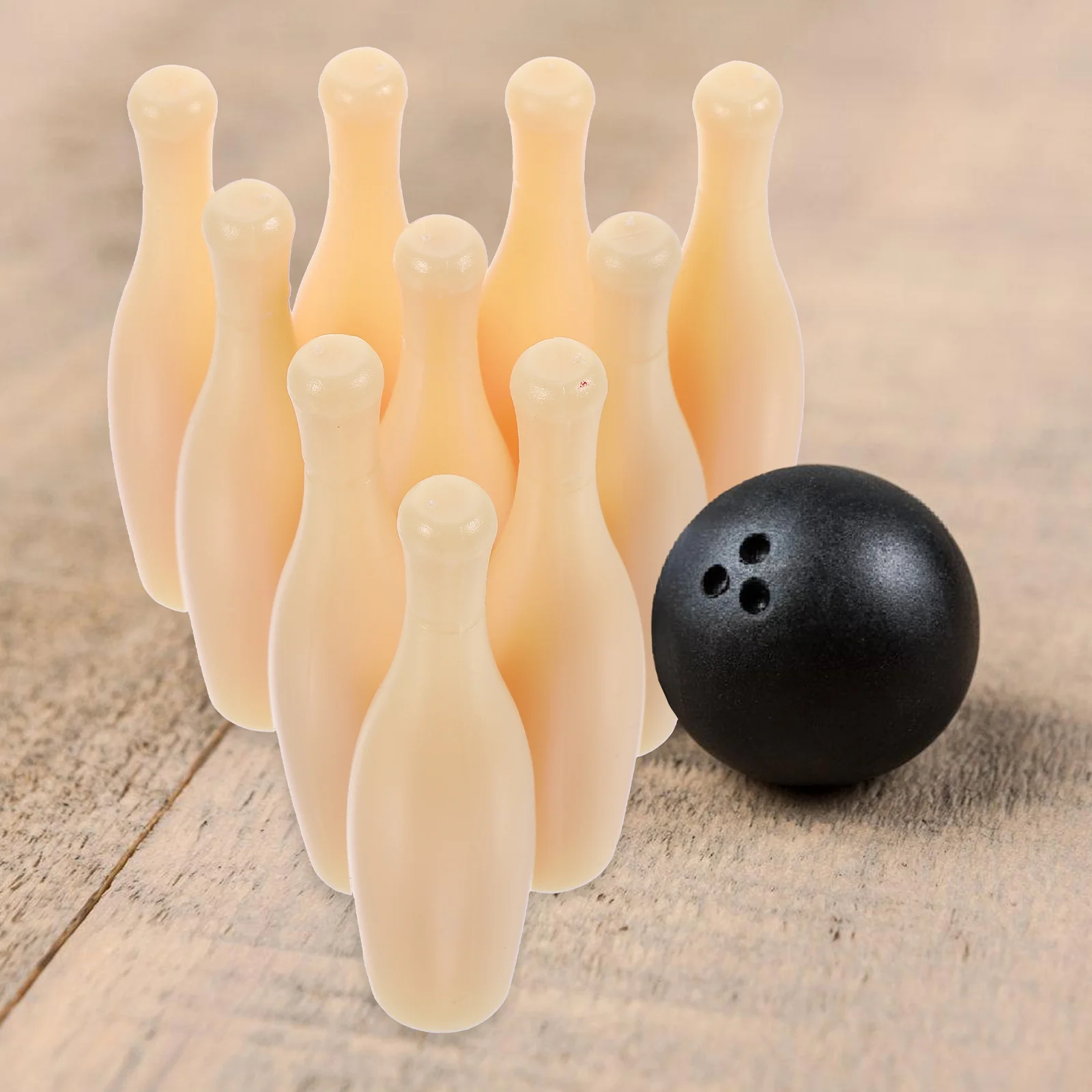 

20 Pcs Mini Bowling Balls White Kids Toy Desk Game Accessories Table Replacements Parts Set Indoor Family Fun HIPS Material