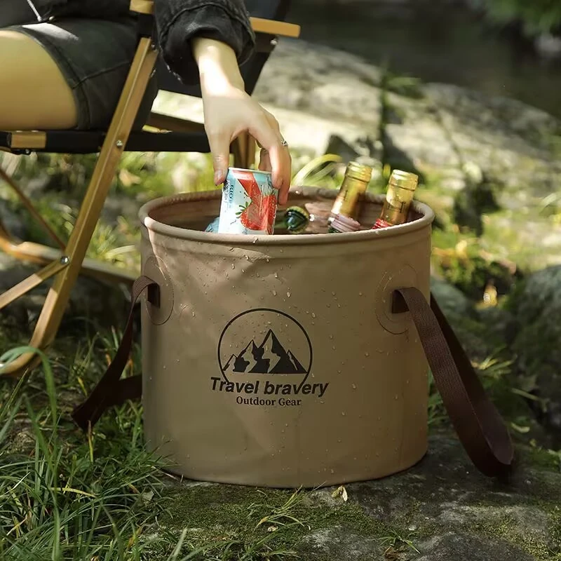 

Camping Hiking Folding Bucket Waterproof 10-20L Foldable Water Sink Bucket Portable Travel Foldable Basin Fishing Storage Bucket