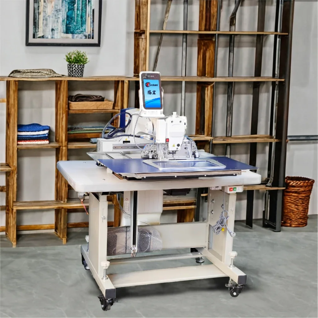 Macchina da cucire industriale con funzionamento computerizzato elettrico con componente motore con nucleo automatico a letto cilindrico