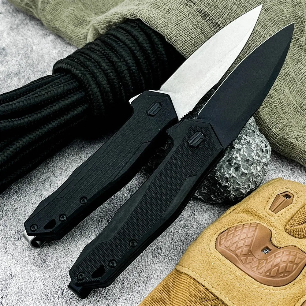 رائجة البيع في الهواء الطلق 2041 جيب سكين للفرد النايلون الألياف الزجاجية الصيد بقاء سكين تخييم مقبض D2 شفرة فولاذية أداة متعددة الاستخدام