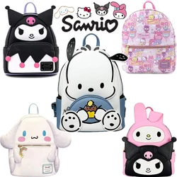 Loungefly Sanrio Hello Kitty Pochacco babeczka Cosplay figurka Mini plecak Cinnamoroll Kuromi podwójna torba z pasek na ramię torebka