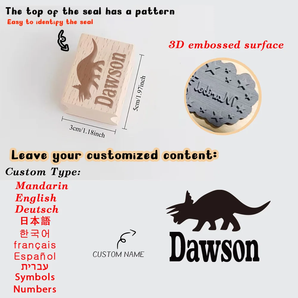 1PC Fashion Custom Name Wooden Stamp Office Supplies, Seal Supplies Customizable Name Wooden Seal Provide Convenience for Perfec