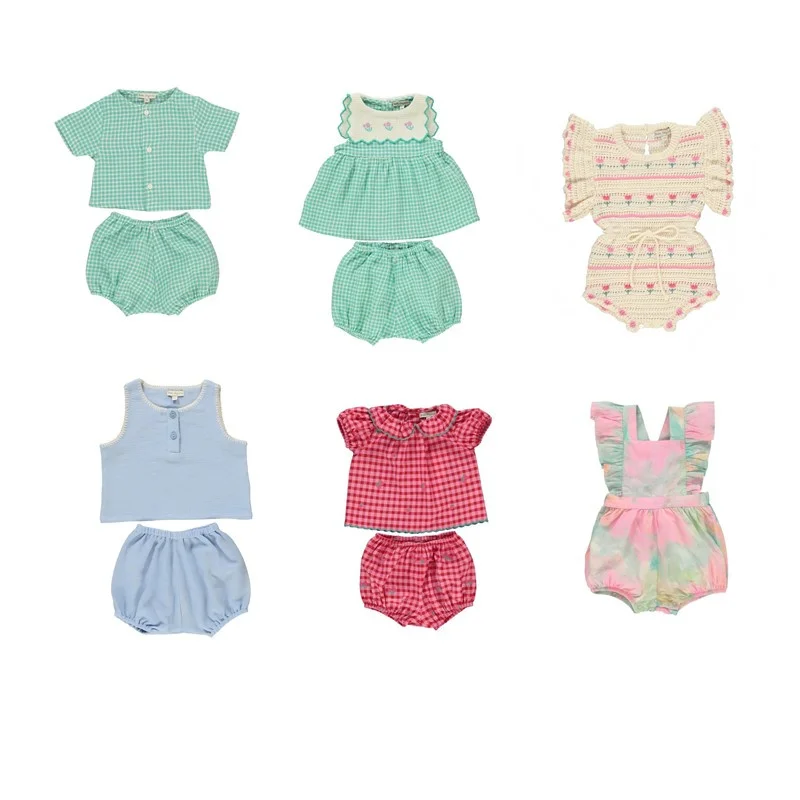 Baby Set 2025 Summer Printed Kids Boy Girls One piece Bodysuit Newborn Bloomers Cute Rompers Jumpers