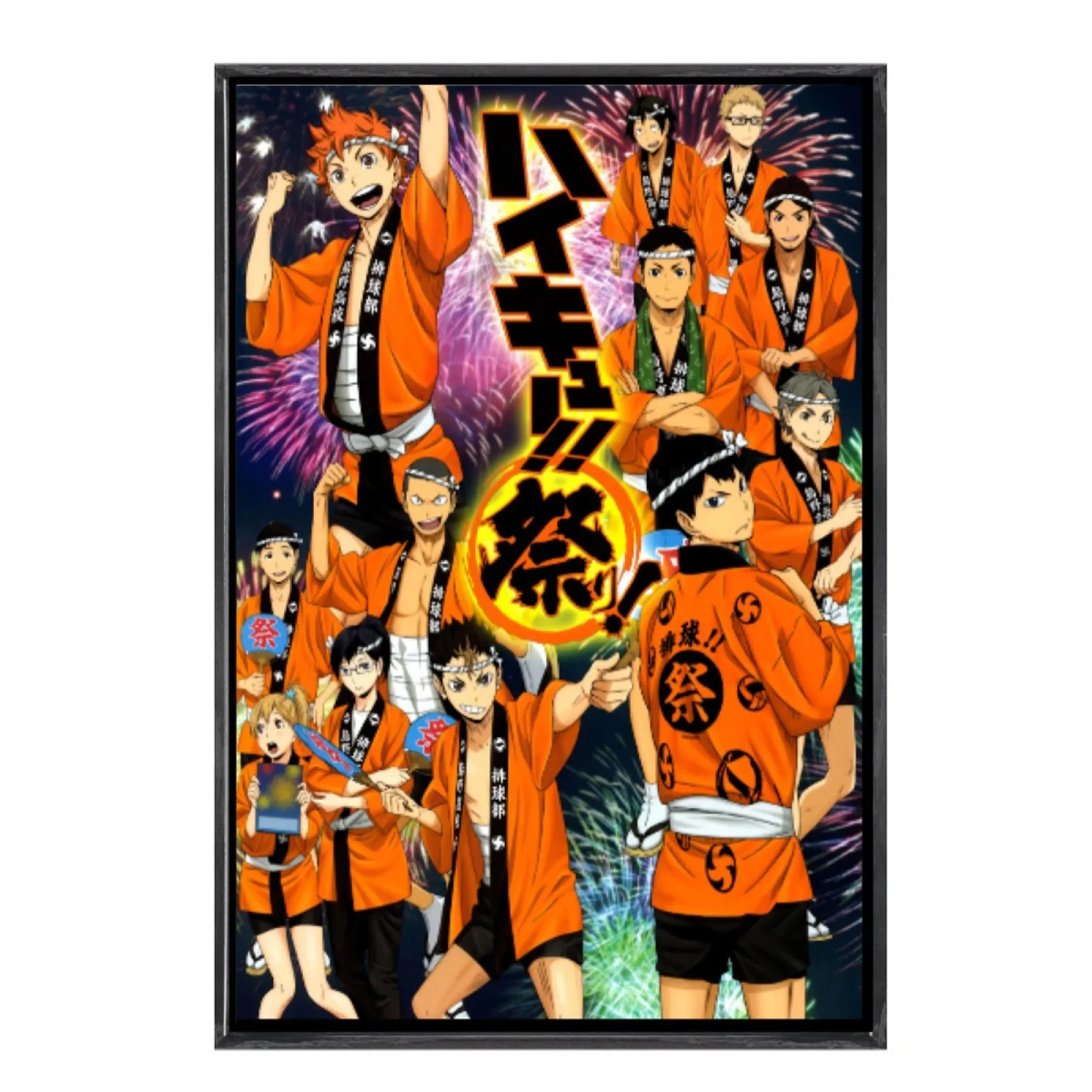 

Japanese Manga Multi-Size Canvas Poster Double Framed Wall Art, Haikyuu Home Decor for Living Room Bedroom