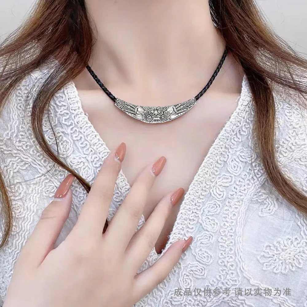 إكسسوارات DIY، قلائد، مجوهرات، إكسسوارات سبائك، زخارف فضية، ملمس معدني قصير