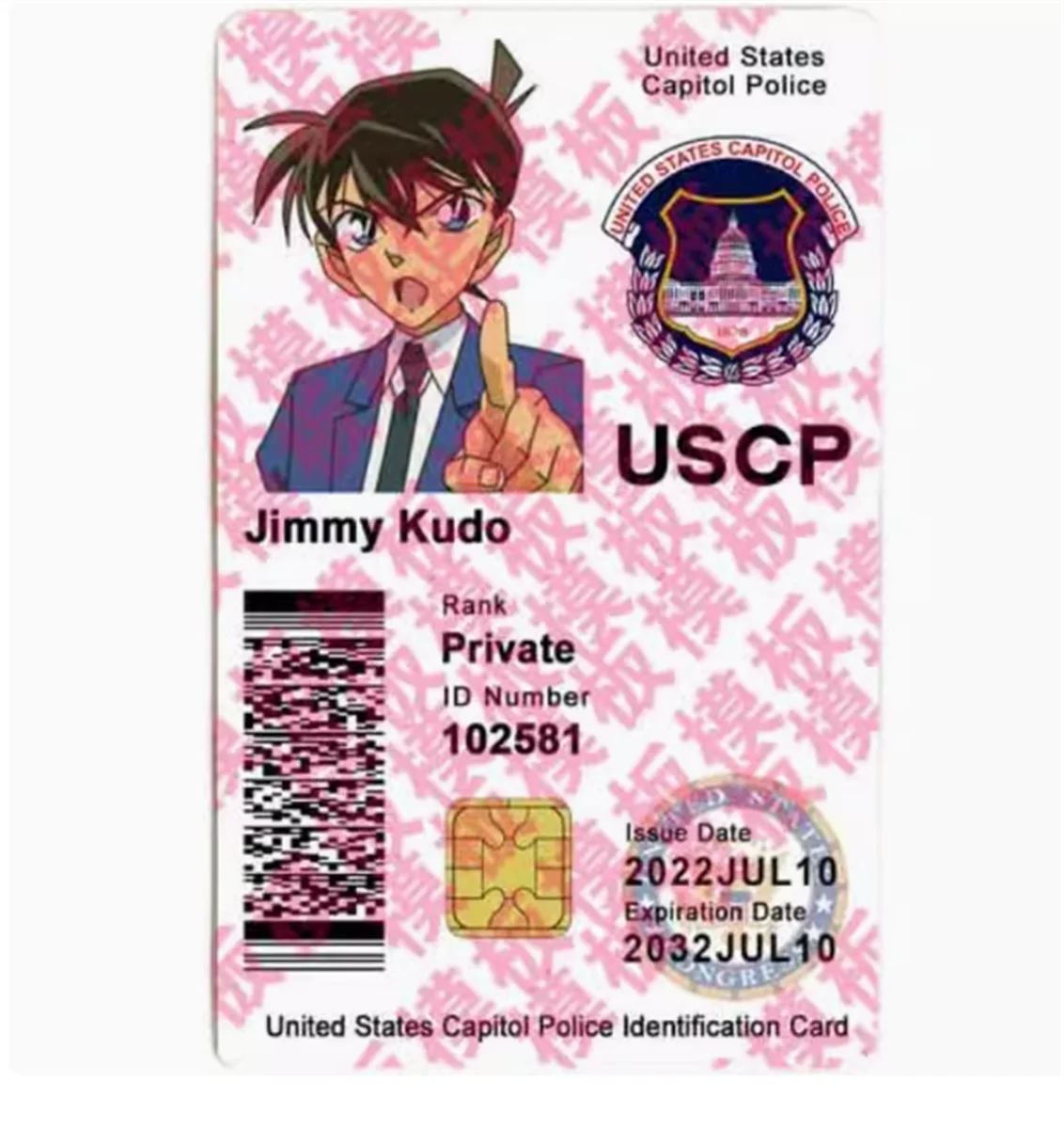 

Custom Edition of USC Identity Anime COS Film and Television Props