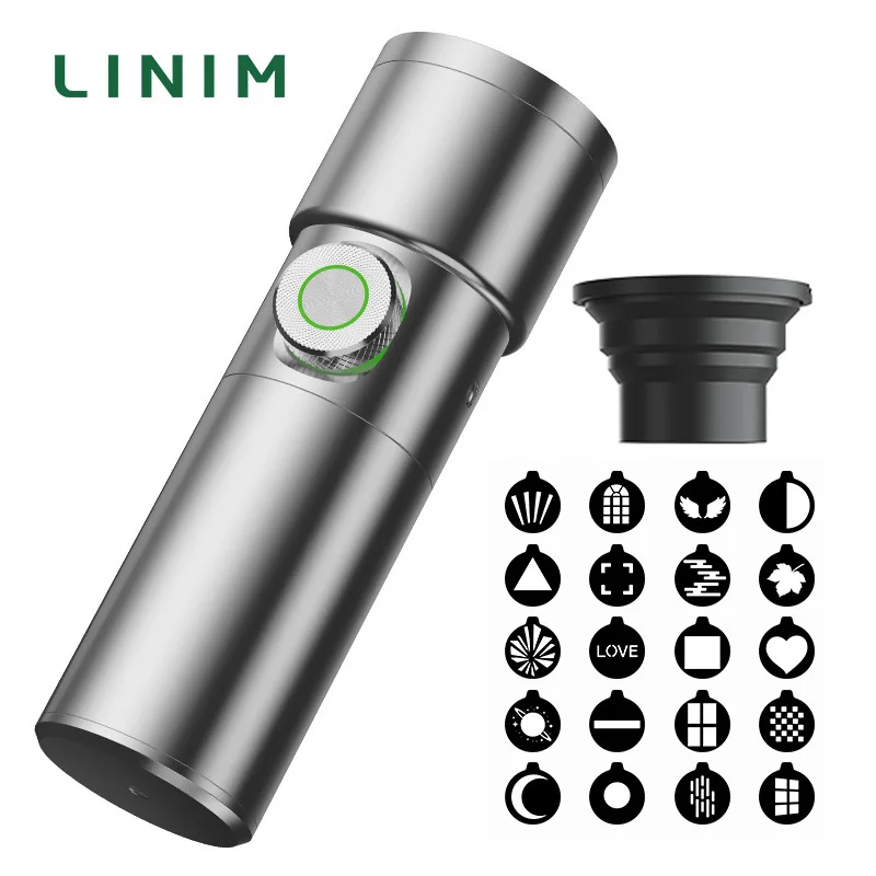 LINIM 10W lampe de poche quatre couleurs lumière de Projection intégré 6600mAh batterie lumière de remplissage lumière d'ambiance avec filetage 1/4 ''20 Gobo ensemble