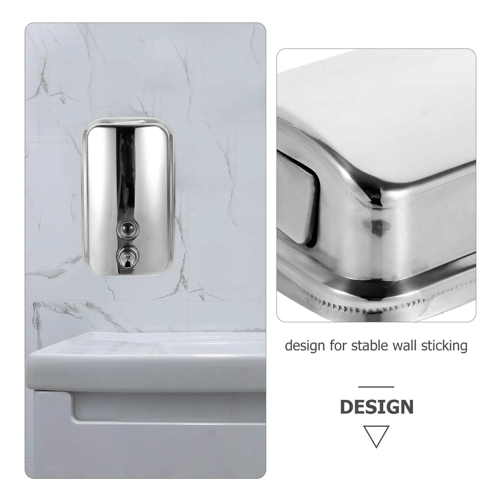 

Soap Dispenser Wall Mounted Liquid Container For Shampoo Body Wash Hand Soap Kitchen Laundry Bathroom Supply Stainless Steel