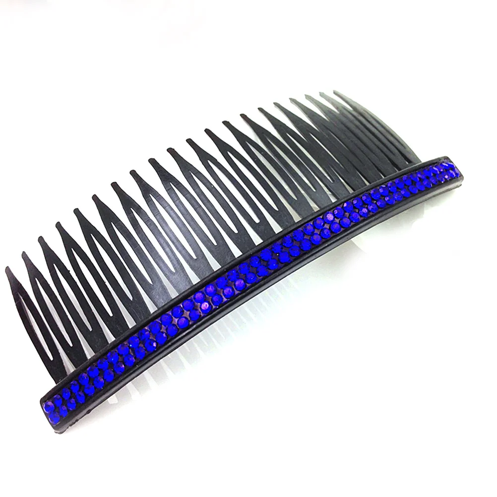 

5Pcs Black Plastic Hair Comb Rhinestone Clip Bridal Hair Accessories Wedding Party Prom Headwear Slide Hairclip