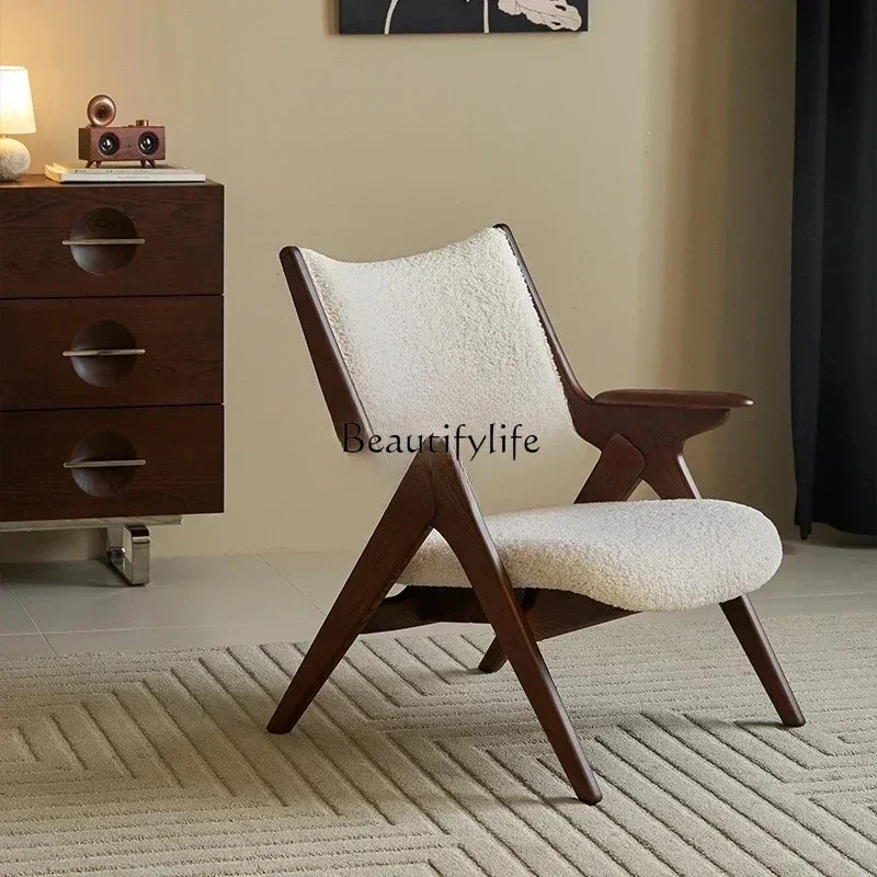 

Paper Kite Single Sofa Chair 2024 New Minimalist Solid Wood Leisure Chair