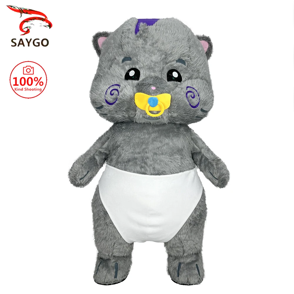 

SAYGO Inflatable Baby Cat Costume Mascot Adult Character Cosplay Birthday Halloween Christmas Party Event Plush Set