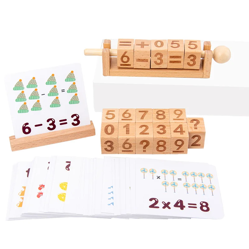 nuovi bambini giocattolo in legno apprendimento gioco cognitivo parole di ortografia numero inglese carta cubo giocattoli da costruzione regali per bambini