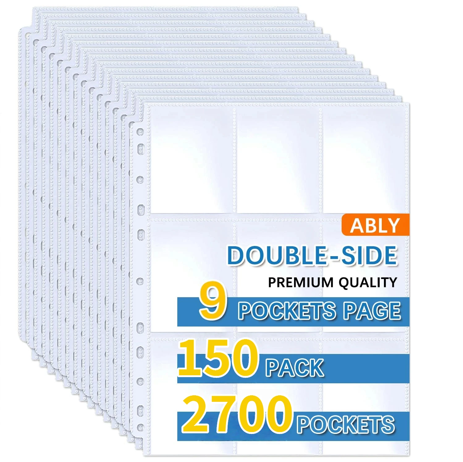 50-250 Pack 9-Pocket Paginabeschermers Kaarthoezen Dubbelzijdige Houder Binder Pagina's Album Geschikt voor YuGiOh MTG Game Sportkaarten
