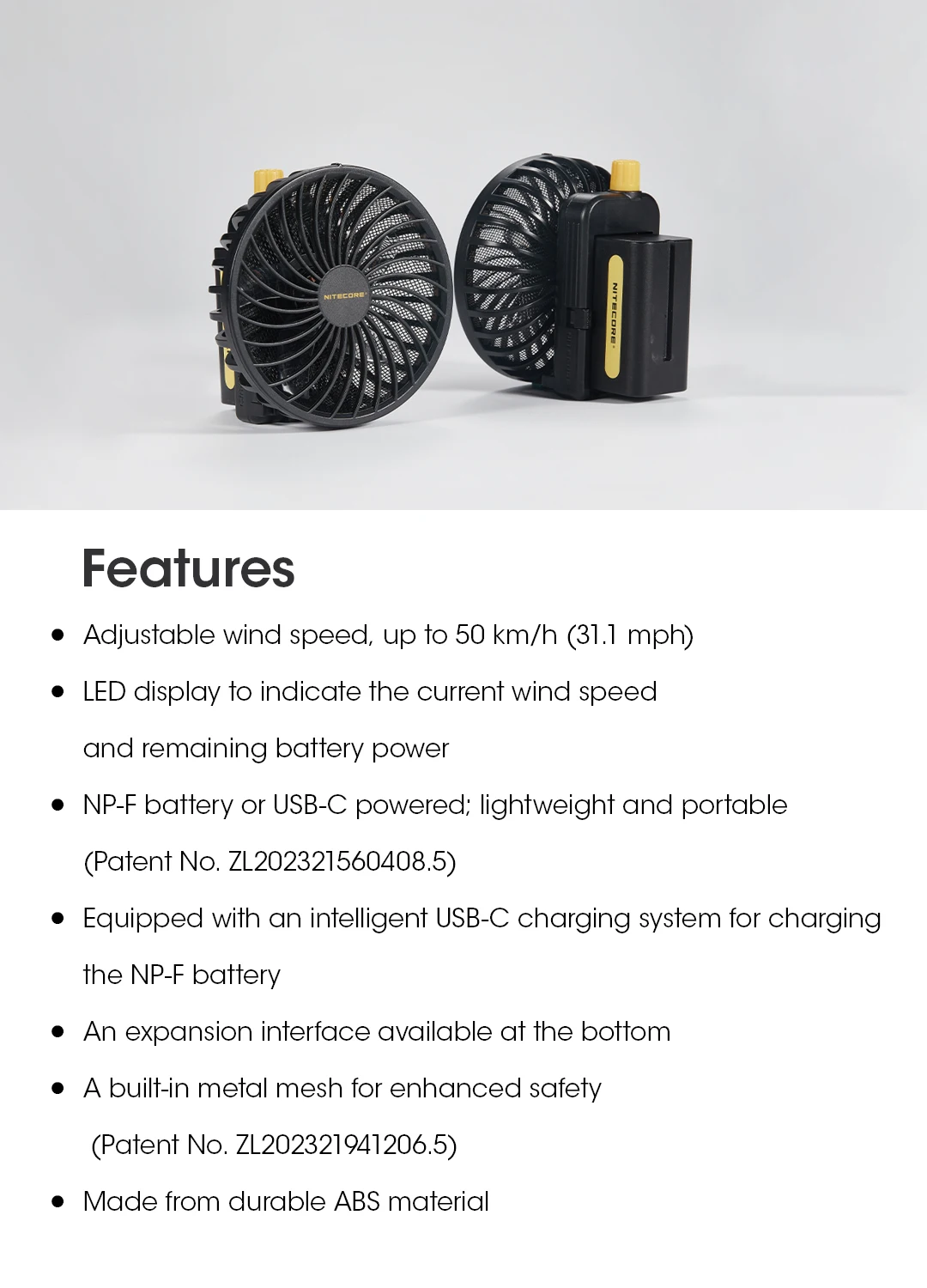 Nitecore CW10 Electric Fan Stage Special Effects Unlimited Adjustment Special Powerful Professional Photography Fan CW10 Blower