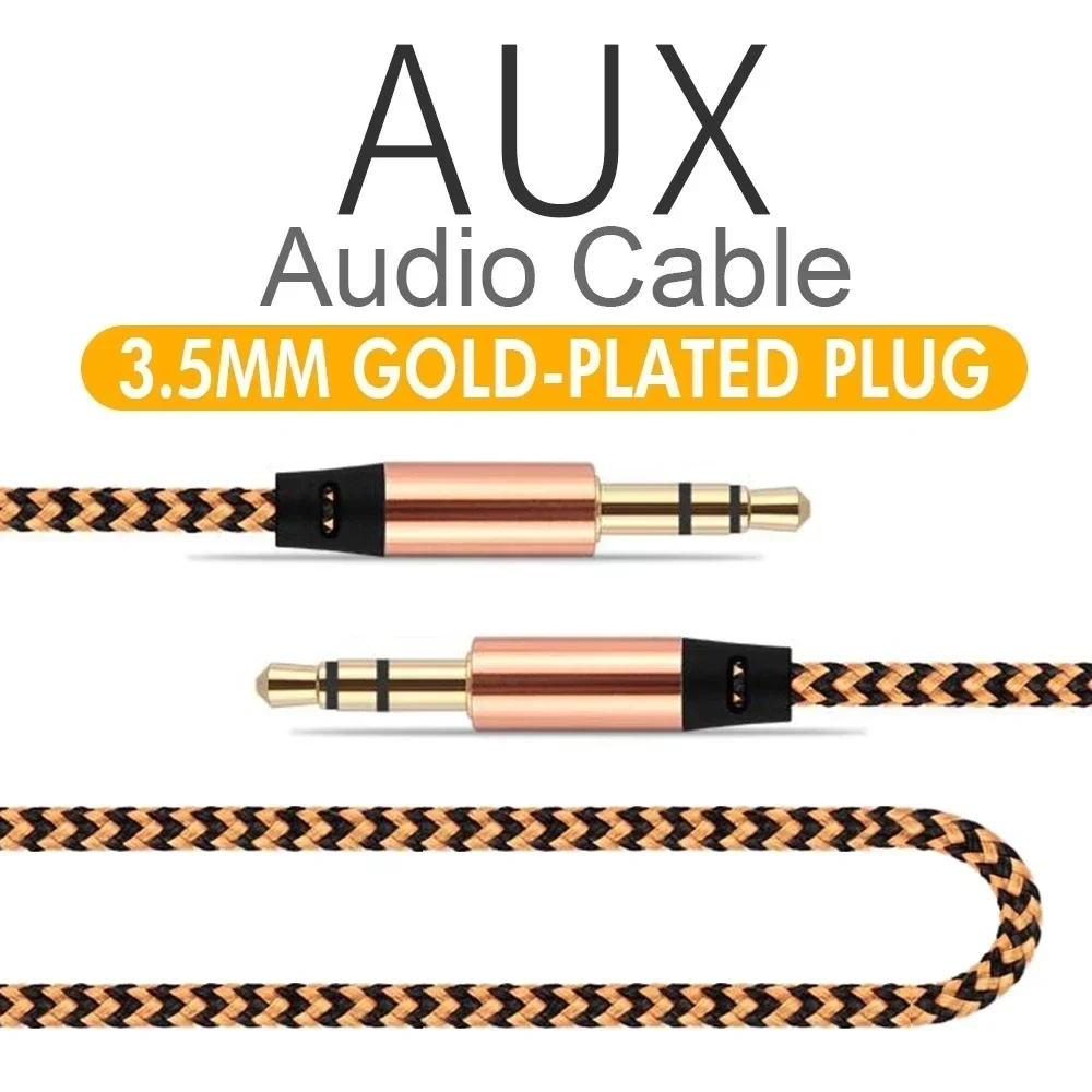 STONEGO 3.5mm Male To Male Aux Audio Cable 3.3Ft Nylon Braid Auxiliary Audio Cable