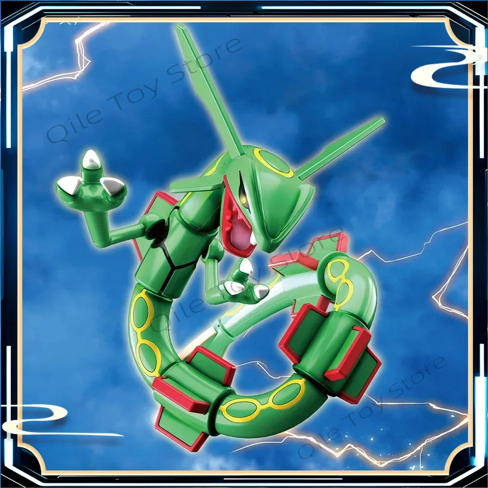 Figurki Pokemon Bandai Plamo Rayquaza Shiny Rayquaza do składania, kolekcjonerskie ozdoby, figurki, modele anime, zabawki - dostępne od ręki