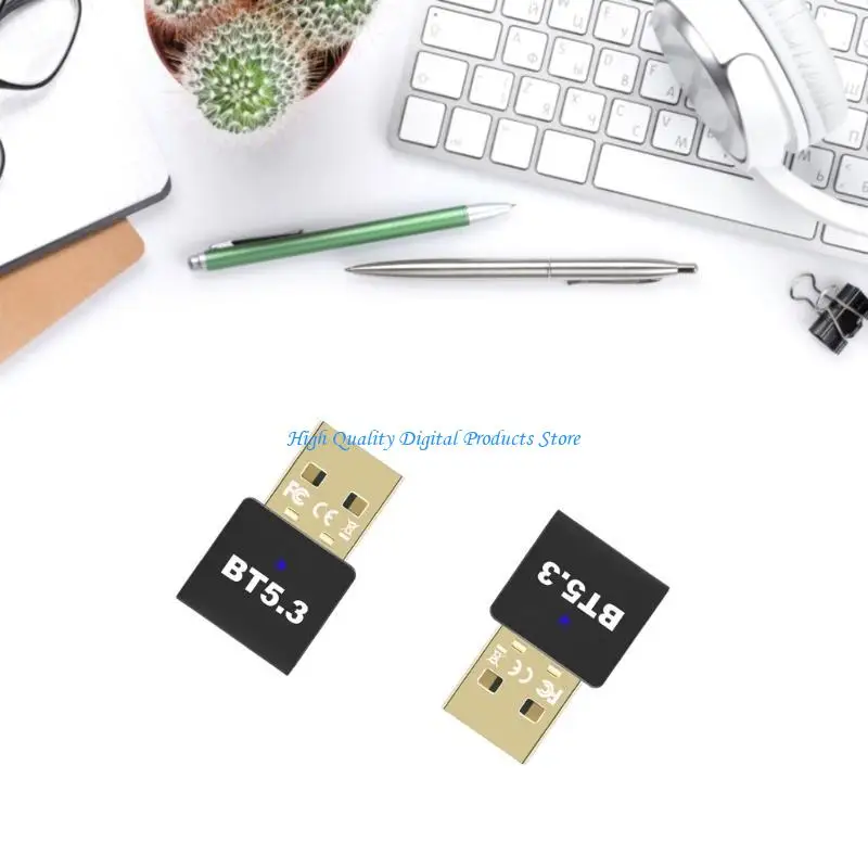 

U2JE Bluetooth5.3-compatible Adapter for PC Usb Dongle 5.3 Receiver for Speaker Mouse