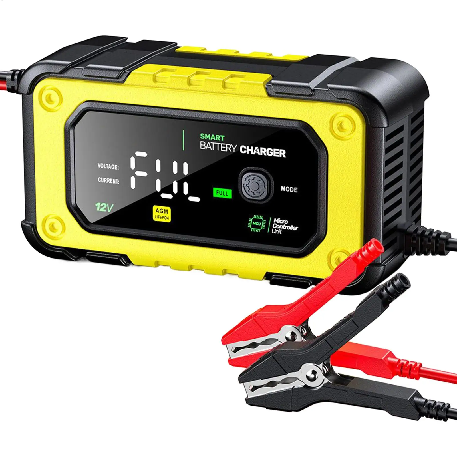 

Зарядное устройство 12 В 7 А, автомобильное зарядное устройство, цветной ЖК-дисплей, надувной зарядный инструмент для автомобиля, мотоцикла, автомобиля, лодки, грузовика