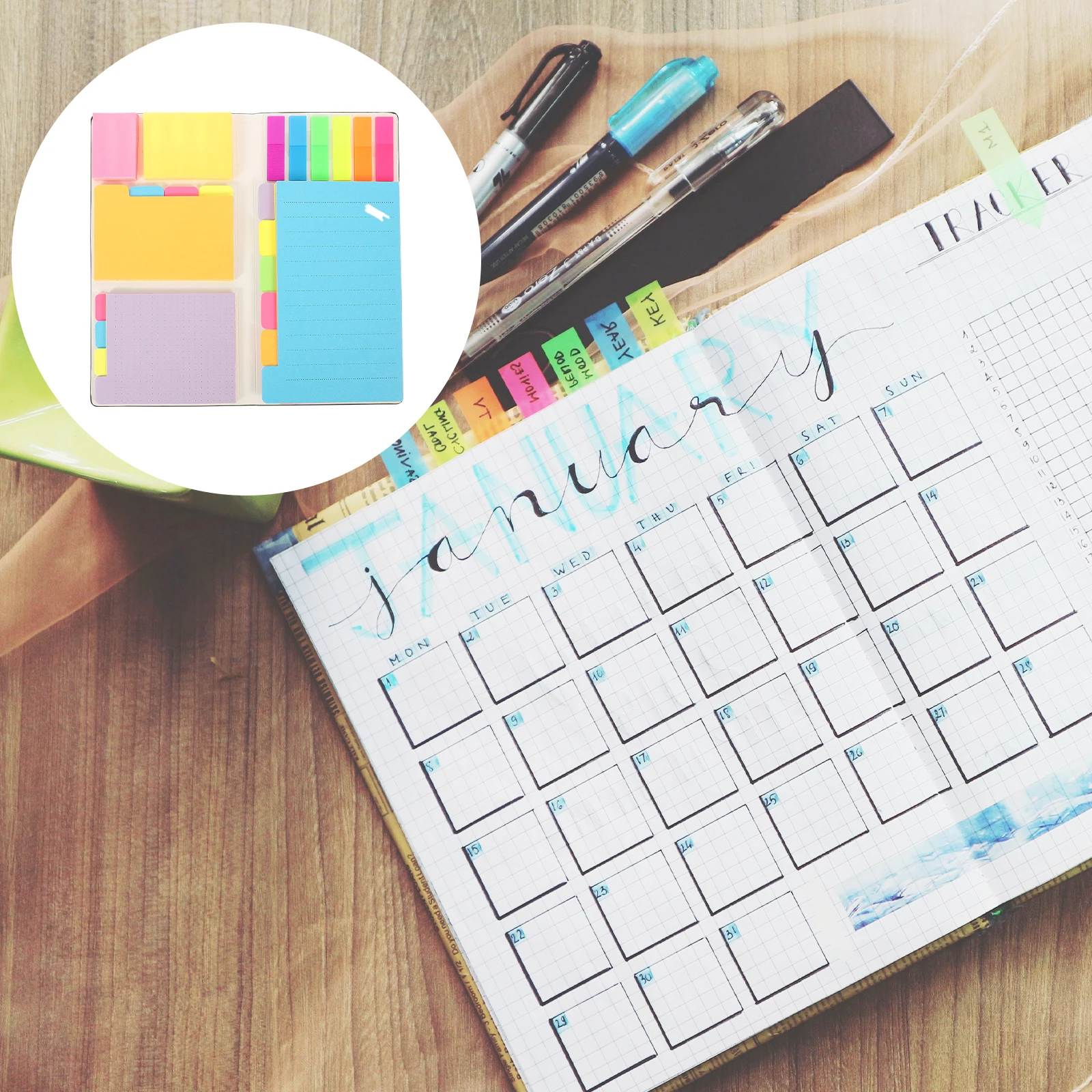 

Notes Multi-color Sticky Student Pocket Notebook Self-adhesive Pad Paper Self-stick