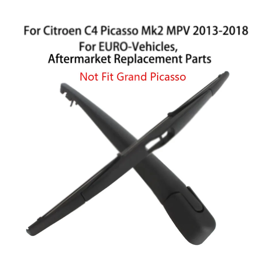 Para citroen c4 picasso mk2 mpv 2014-2013-2015-2018 braço do limpador traseiro lâmina conjunto de janela de pára-brisas