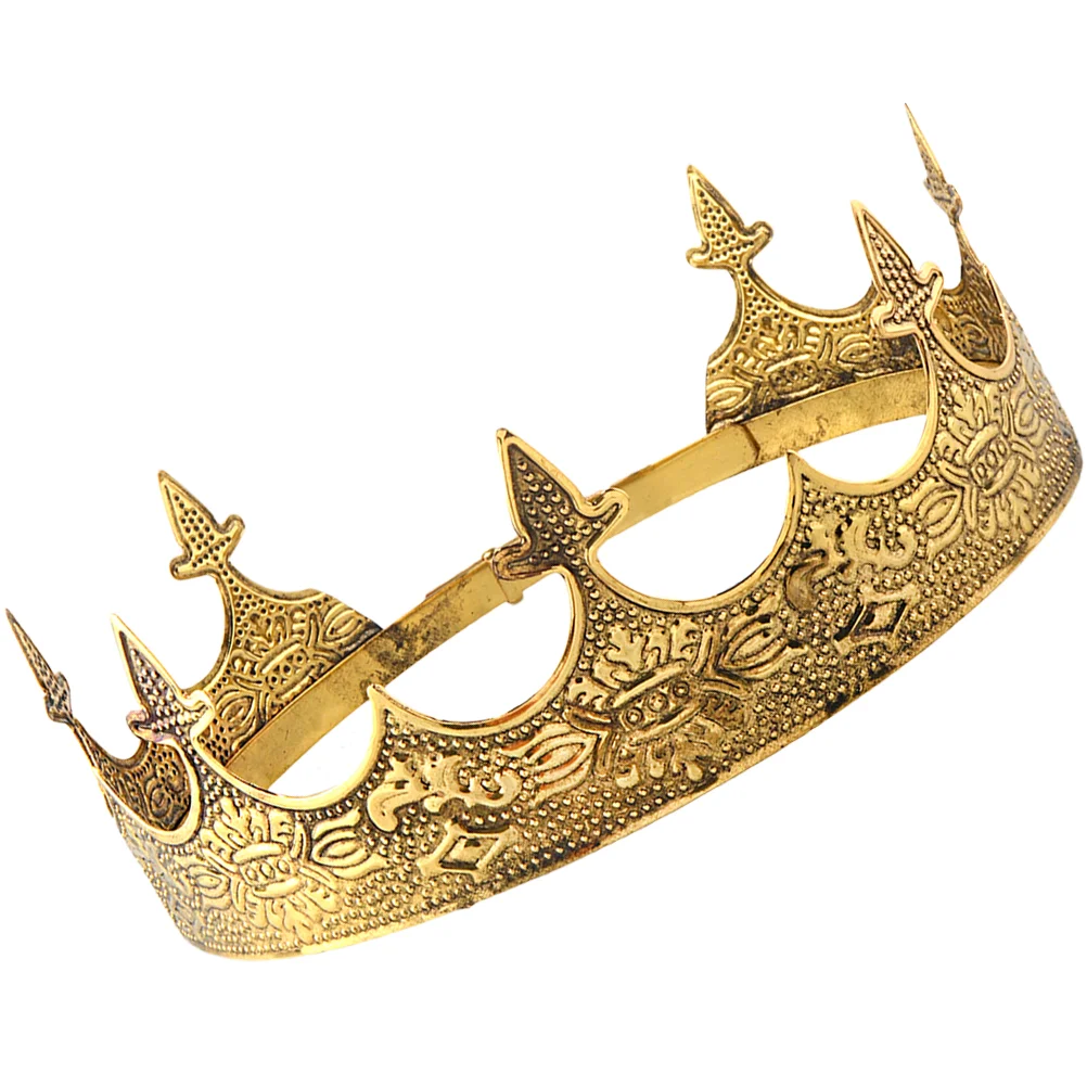 

Adult Crown Vintage Decor Elegant Headdress Clothing Impressive For Men Performance Iron Prop Classic