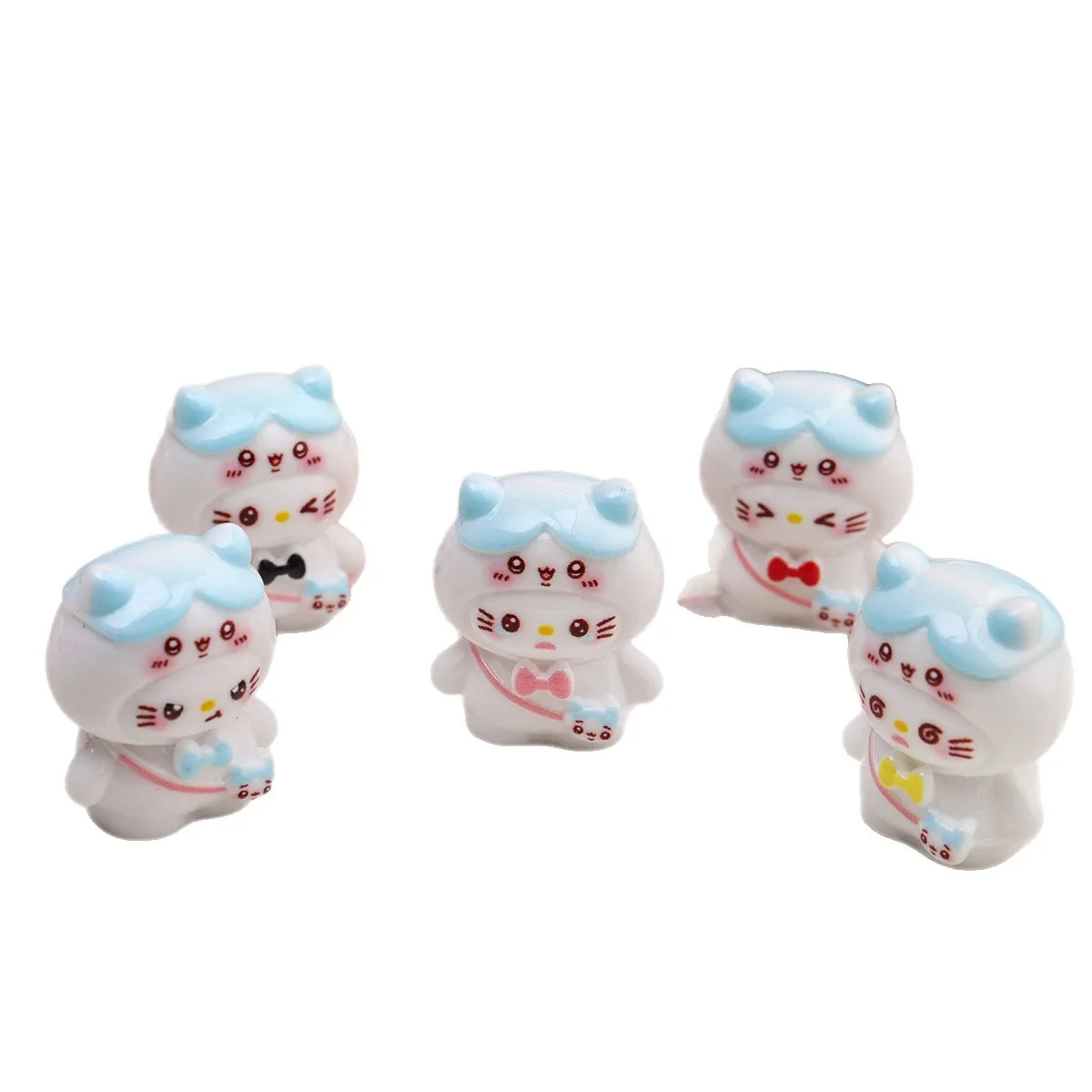 2 uds miniso 3d oreja azul kt accesorios de resina de dibujos animados diy caja de basura encantos hechos a mano miniatura mateials joyería artesanía suministros