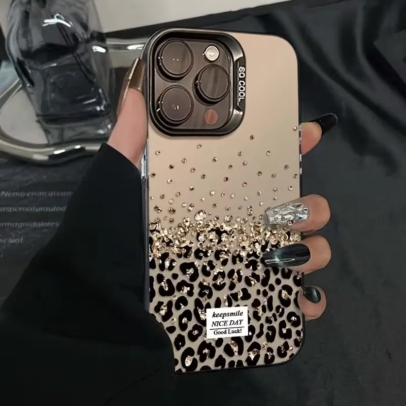 Diamond Phone Case for Samsung Galaxy S26 S25 S24 S23 S22 S21 Note20 FE Ultra Edge Plus 5G Anti Fall Matte Cover Leopard Print