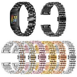 Stainless Steel Band Loop For Fitbit Charge 6 5 Metal Watch Bracelet Wrist Strap For Fitbit Charge 4 3 Smart Watch Accessories