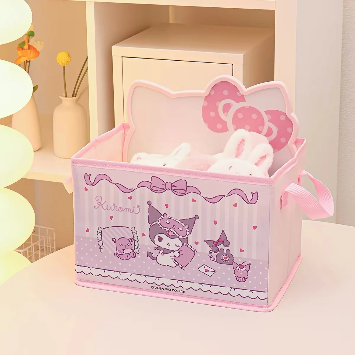 Sanrio My Melody Oxford stoffen opbergmand, opvouwbare opbergbox, voor kleding, diverse spullen, boeken, schattige kamerdecoratie, cadeau