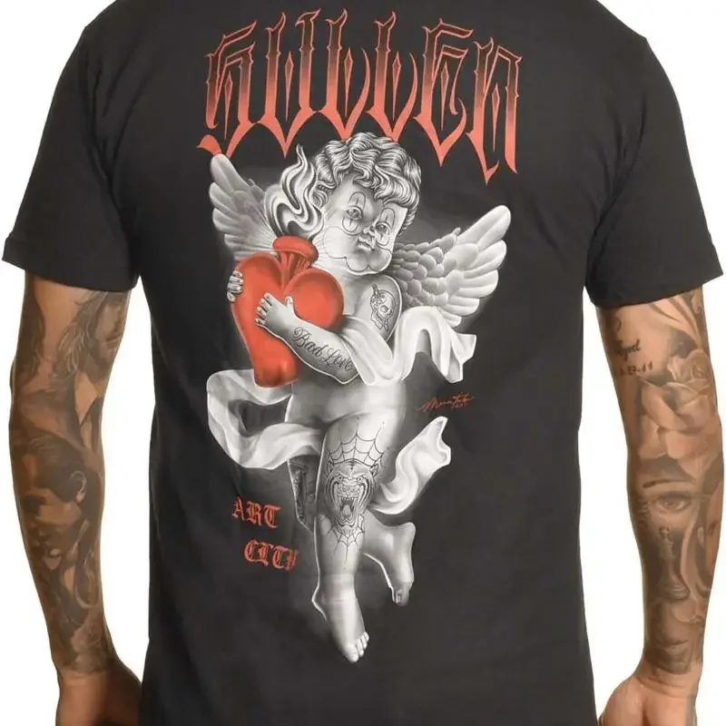 Sullen Men'S Sacred Love Standard T Shirt Cupid Heart Tattoo