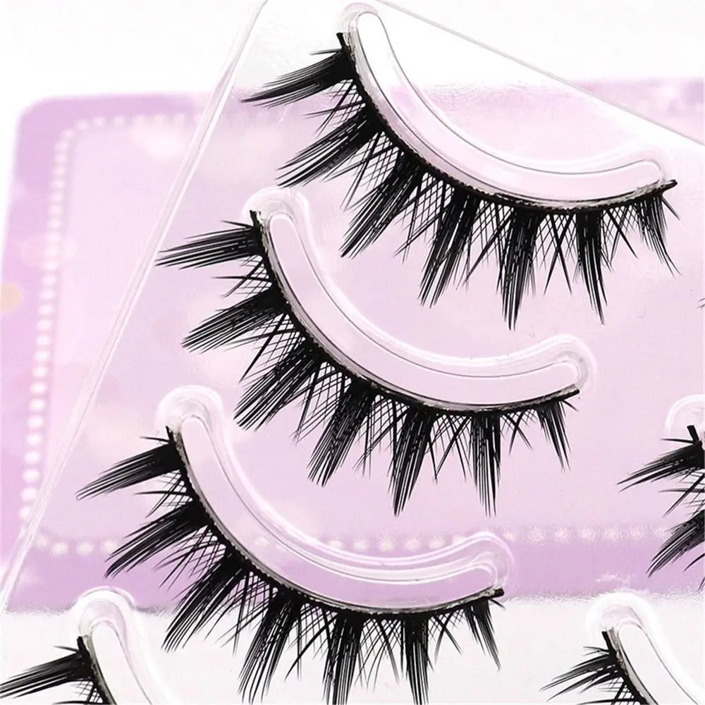 5Pairs Thai Style Makeup Fairy Lashes Spiky Cosplay Masquerade Party Lash Strips Create Gorgeous Makeup Wispy Eyelashes Women