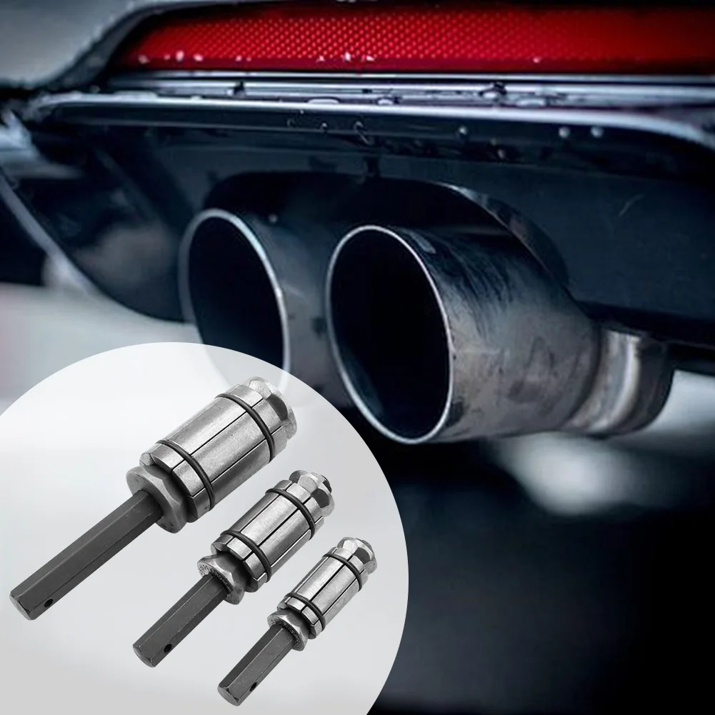 

3Pcs Tail Pipe Butt Muffler Exhaust Expander Kit Automobile Exhaust Pipe Expander Repair Tool Kit for Car Motorcycle