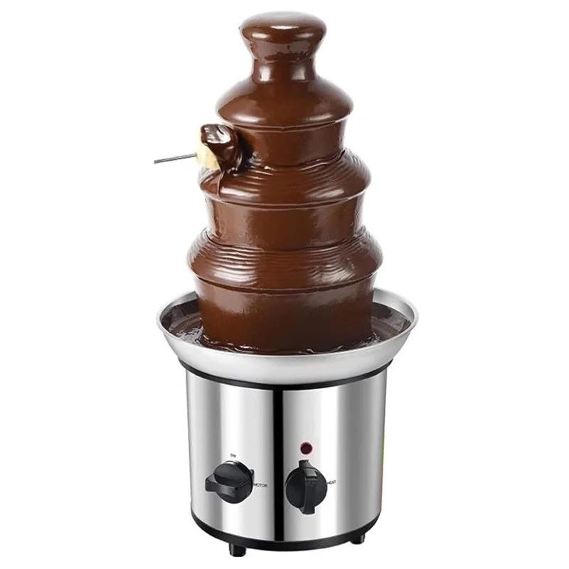 Máquina elétrica de fonte de fondue de chocolate a88x, 4 camadas, reutilizável, derrete queijo, doces, chocolate, máquina para festas