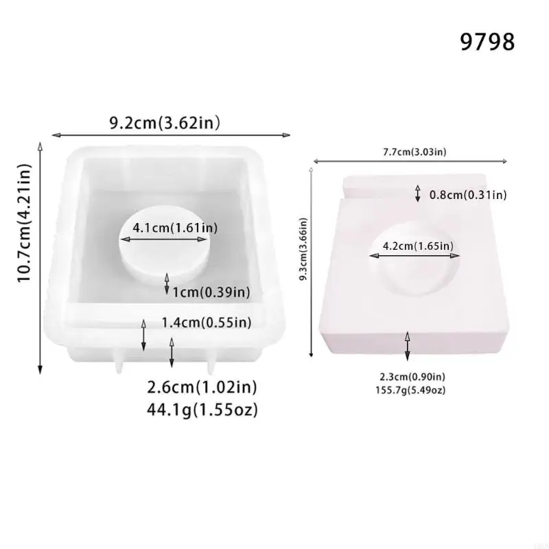 40GB Heart Angel Wing Holder Mold 3D Base Silicone Mould Gypsum Candlestick Crafting Mould Jewelry Making Tool